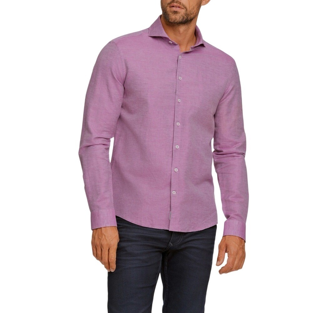Heritage Report Collection Salmon/Pink Finney Nep Twill Shirt NWT